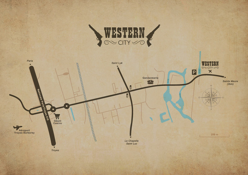 Plan acces Western City